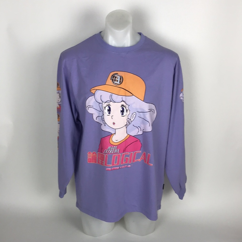 Vintage Japan Made Extreme Logical Anime Long Sleeve T-shirt Size L